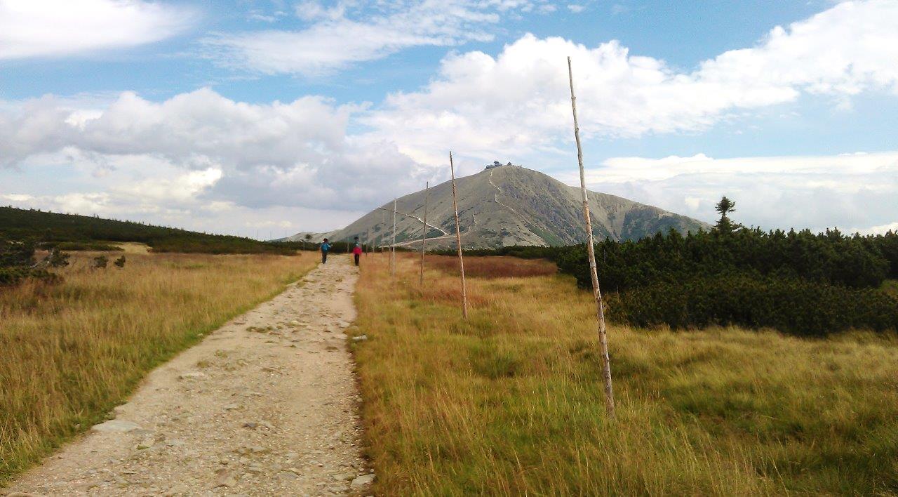 Snezka - the highest peak of Krkonose 1602m